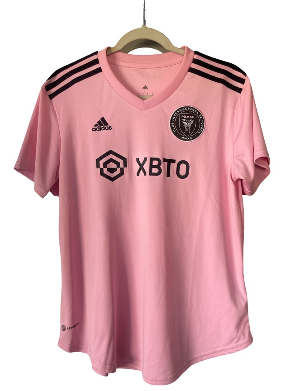 Adidas Inter Miami Women’s Pink Jersey Size L Authentic Messi